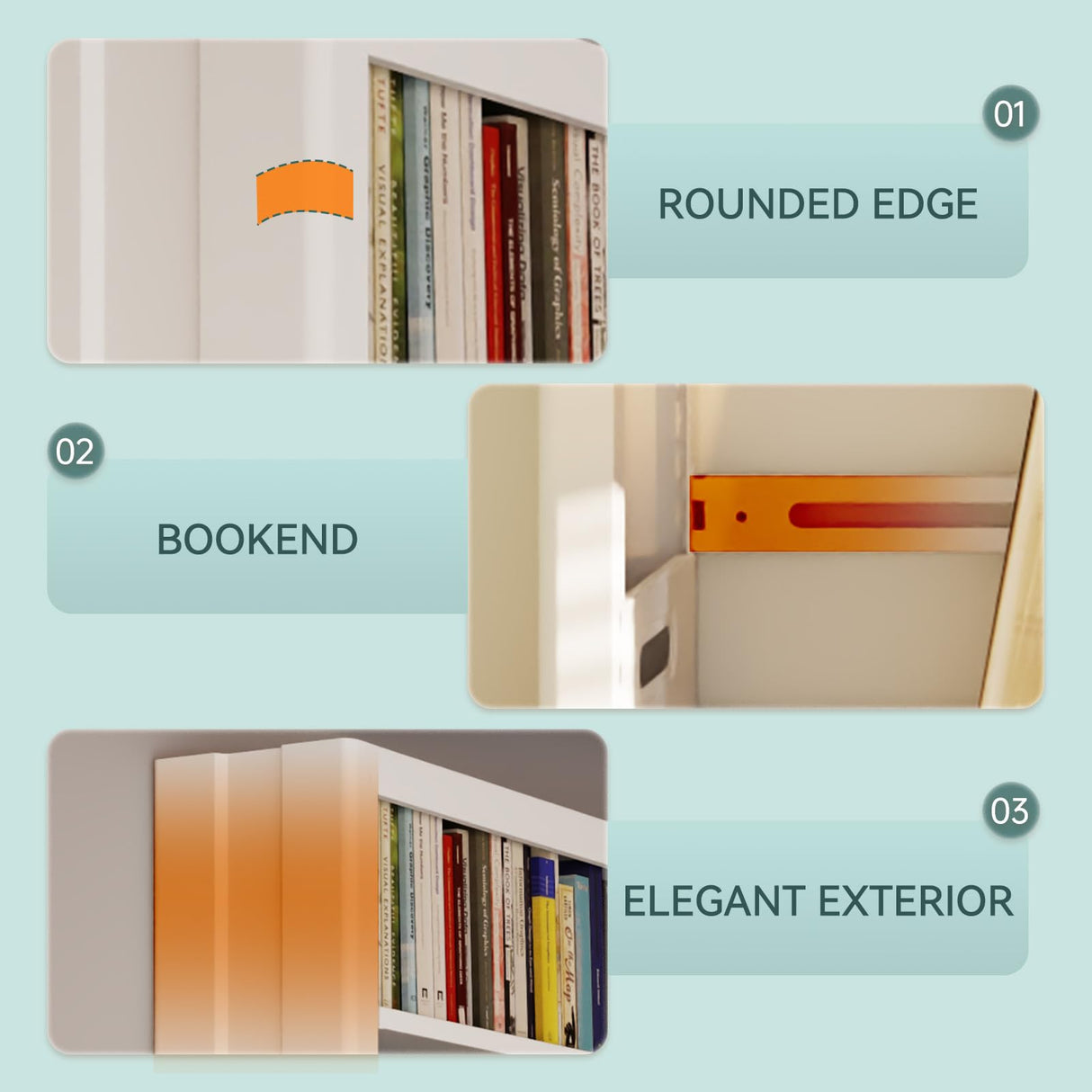 FogQueen 71" Metal Book Shelf,5 Tier Bookshelf with Adjustable Shelves,White Bookshleves and Bookcases,Heavy Duty Library Book Case,Modern Open Bookshelf for Living Room,Bedroom,Office (White) FogQueen