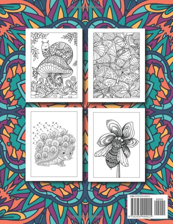 Stress Relief Adult Coloring Book: Relaxing Coloring Book; 100 Magical Pages for Anxiety Relief, Mindfulness BreezyLife
