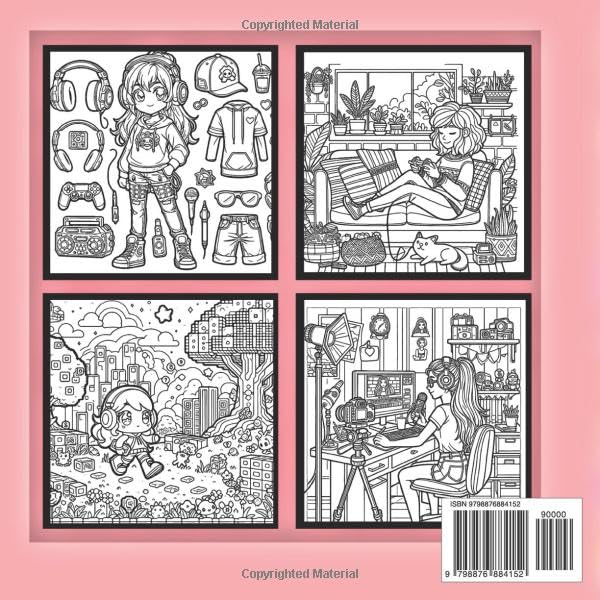 Gamer Girl Wonders: A Coloring Book for Gaming Enthusiasts: Empowering and Imaginative Scenes from the Gamer Girl Universe WoodArtSupply