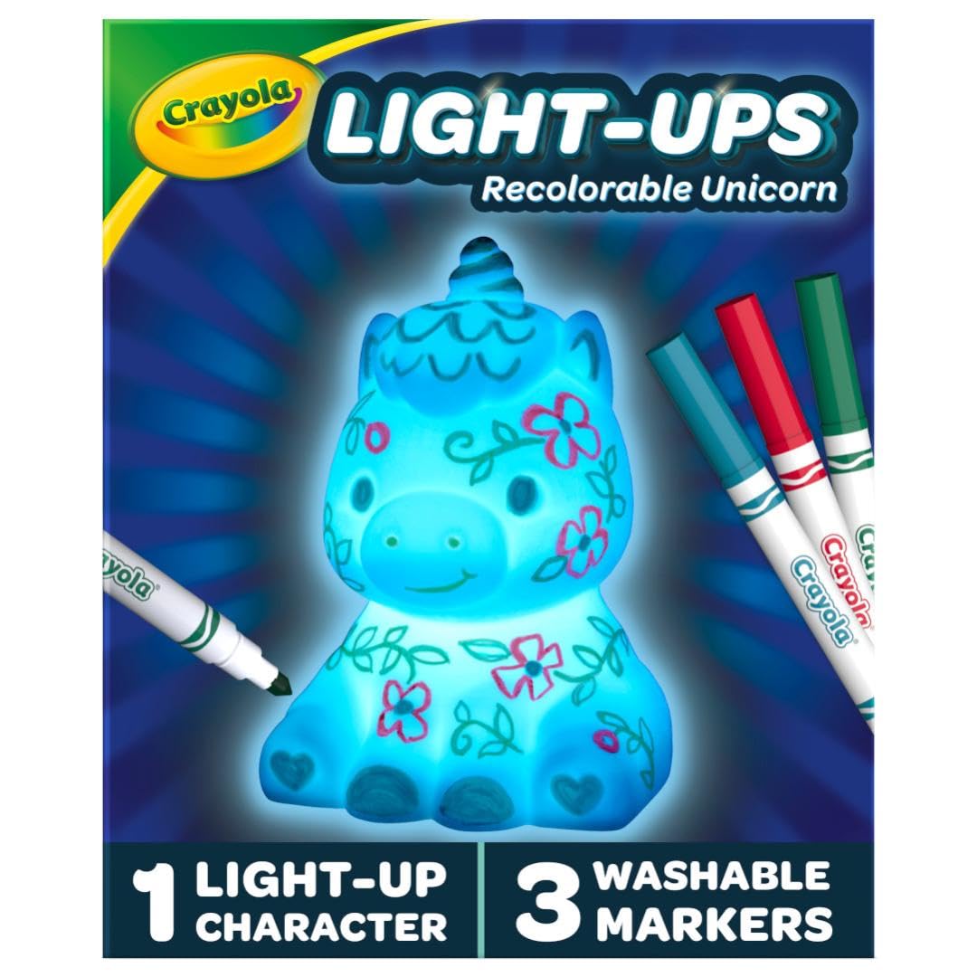 Crayola Light Ups - Unicorn, Reusable Holiday Craft, Glow In The Dark, Unicorn Gift for Kids, Decoration Craft, Toys & Gifts for Kids Crayola