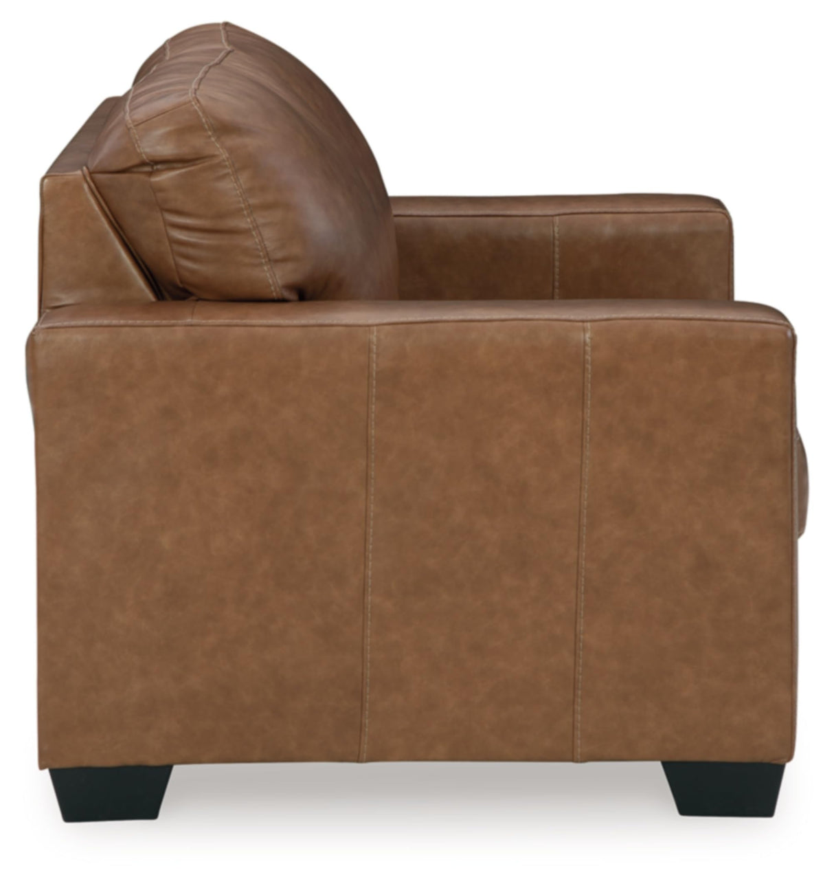 Signature Design by Ashley Bolsena Contemporary Leather Match Loveseat, Dark Brown Signature Design by Ashley