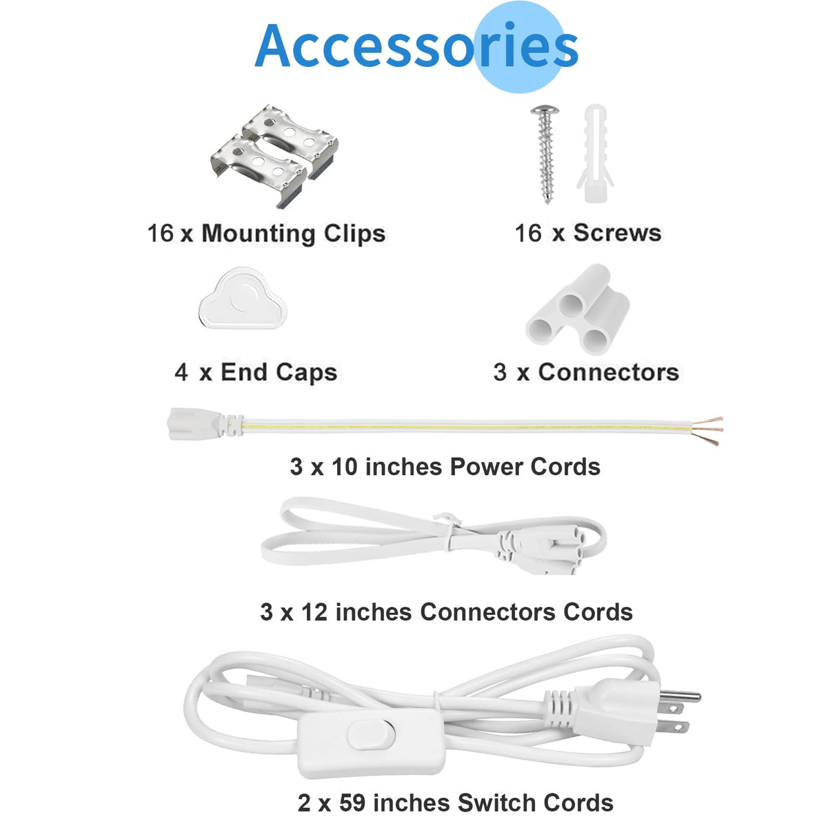 SHOPLED 8FT 72W 9360LM 6000K Cool White High Output Linkable T8 Tube Fixtures, V-Shaped, 8 Foot Lights for Garage, Warehouse, 4 Pack SHOPLED