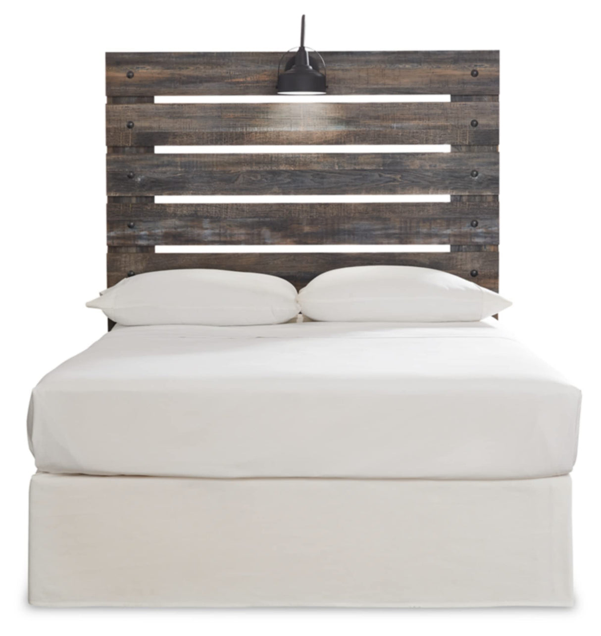 Signature Design by Ashley Drystan Rustic Panel Headboard ONLY with USB Charging Stations, Full, Brown Signature Design by Ashley