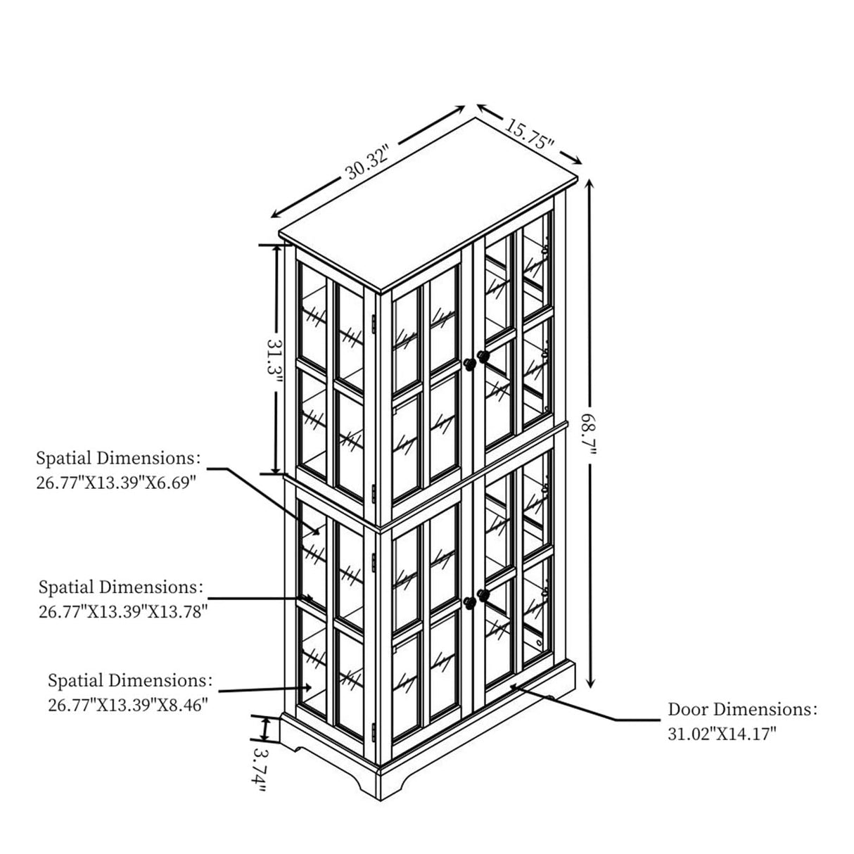 Lighted Glass Curio Cabinet with Lights & Adjustable Shelves,Curio Display Cabinet with Wood Frame & Glass Door,Corner Antique Display Case for Kitchen,Living Room,Office YiaFurio