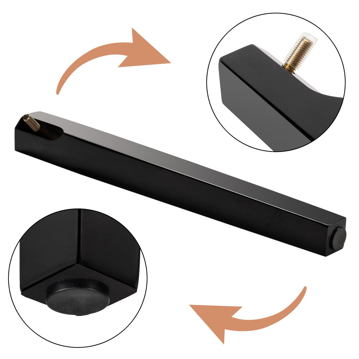 Bonnlo Wooden Double/Duet Piano Bench with Storage and Thick Cushion Faux Leather Padded Piano Stool Artist Duet Seat- Black Bonnlo