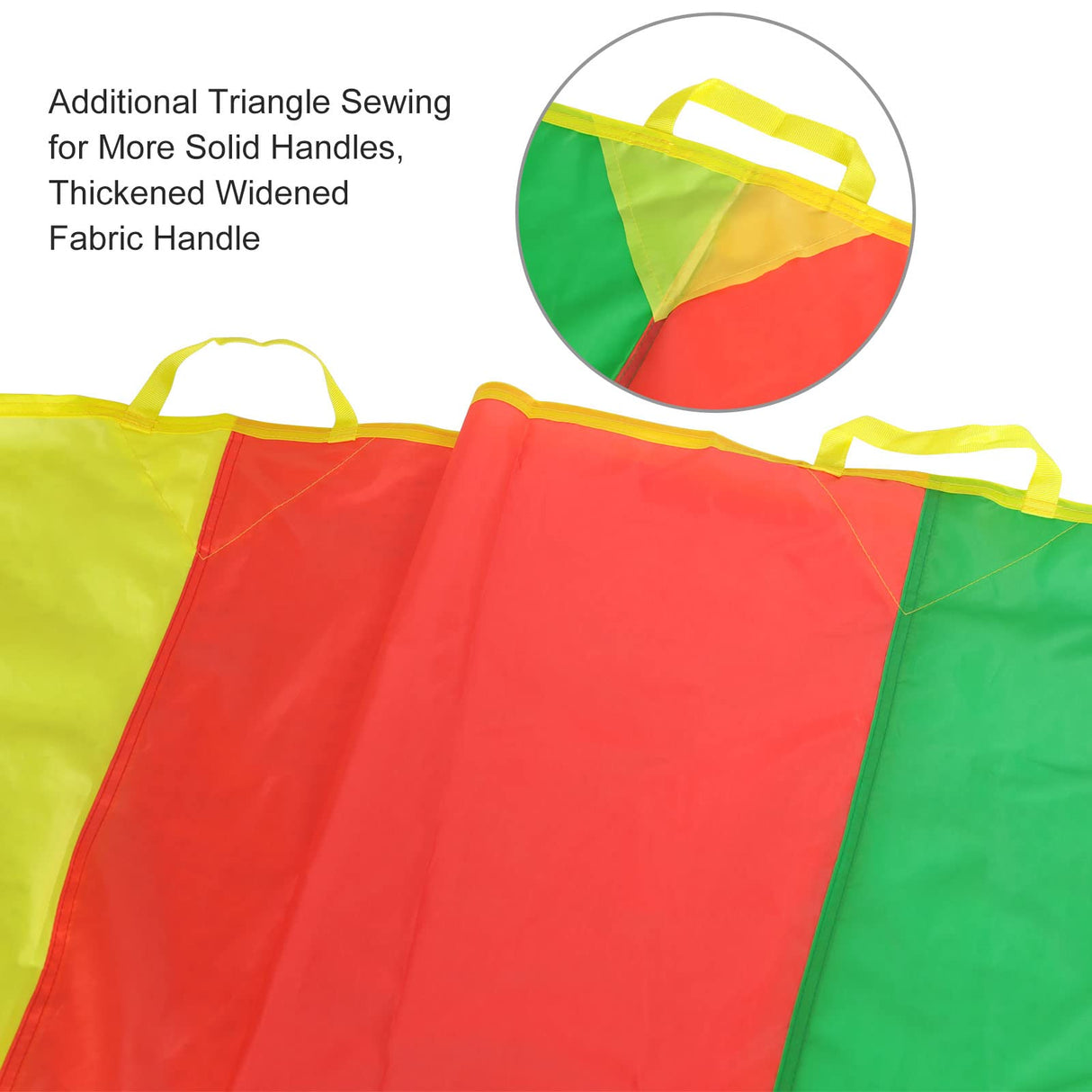 Sonyabecca Kids Play Parachute, Play Parachute 20ft with 16 Handles for Kids Cooperation Group Play Sonyabecca