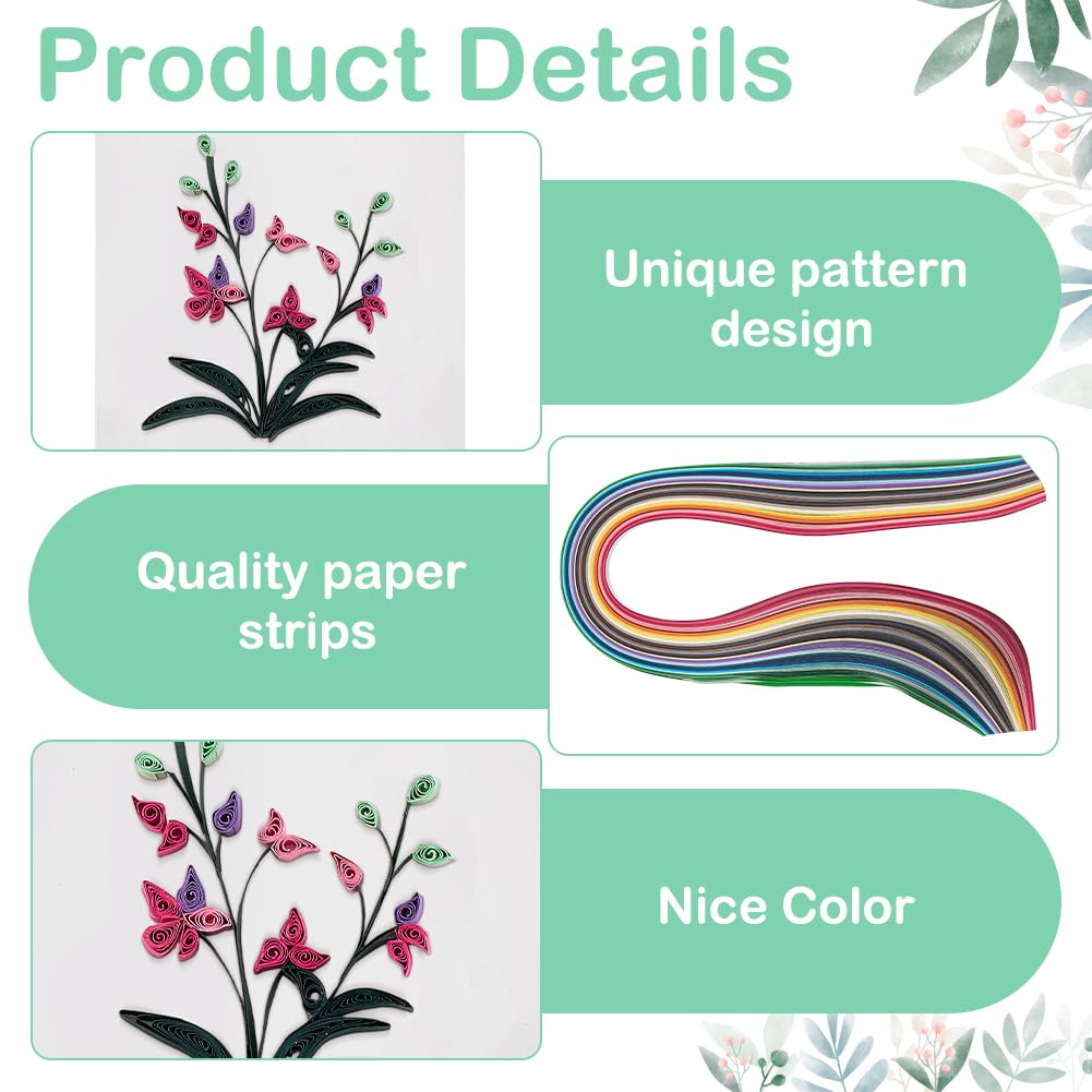 WEBEEDY 20 Sets Paper Quilling Kit for Adults Beginners 5 Styles Flower Quilling Greeting Card Making Kit with Instruction DIY Unique Flowers Cards for Valentine's Day Wedding New Year's Day WEBEEDY