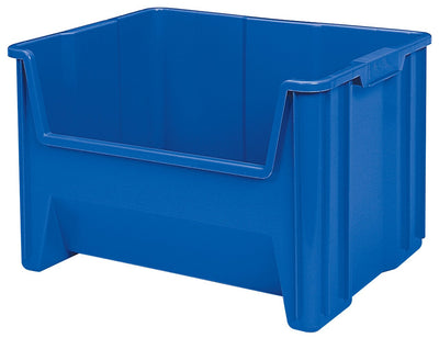 Akro-Mils 13017 Stak-N-Store Heavy Duty Stackable Open Front Plastic Storage Container Bin, (15-Inch x 20-Inch x 12-1/2-Inch), Blue, (3-Pack)