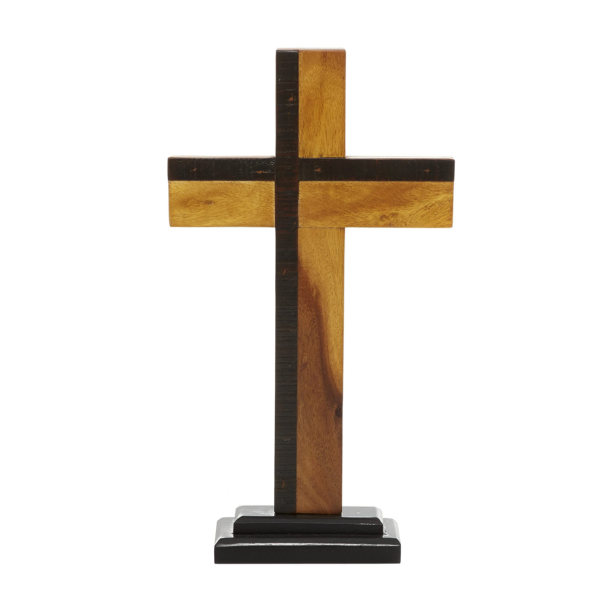 Deco 79 Brown Wood Modern Cross Sculpture, 18 x 10 x 4 Inches Deco 79