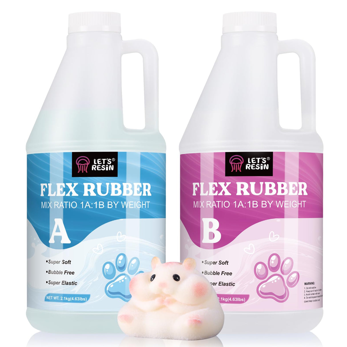 LET'S RESIN Liquid Silicone for Squishy Maker, 140oz Super Soft Flex Rubber for Taba Squishy, Molding Cat's Paw, DIY Decompression Gift LET'S RESIN