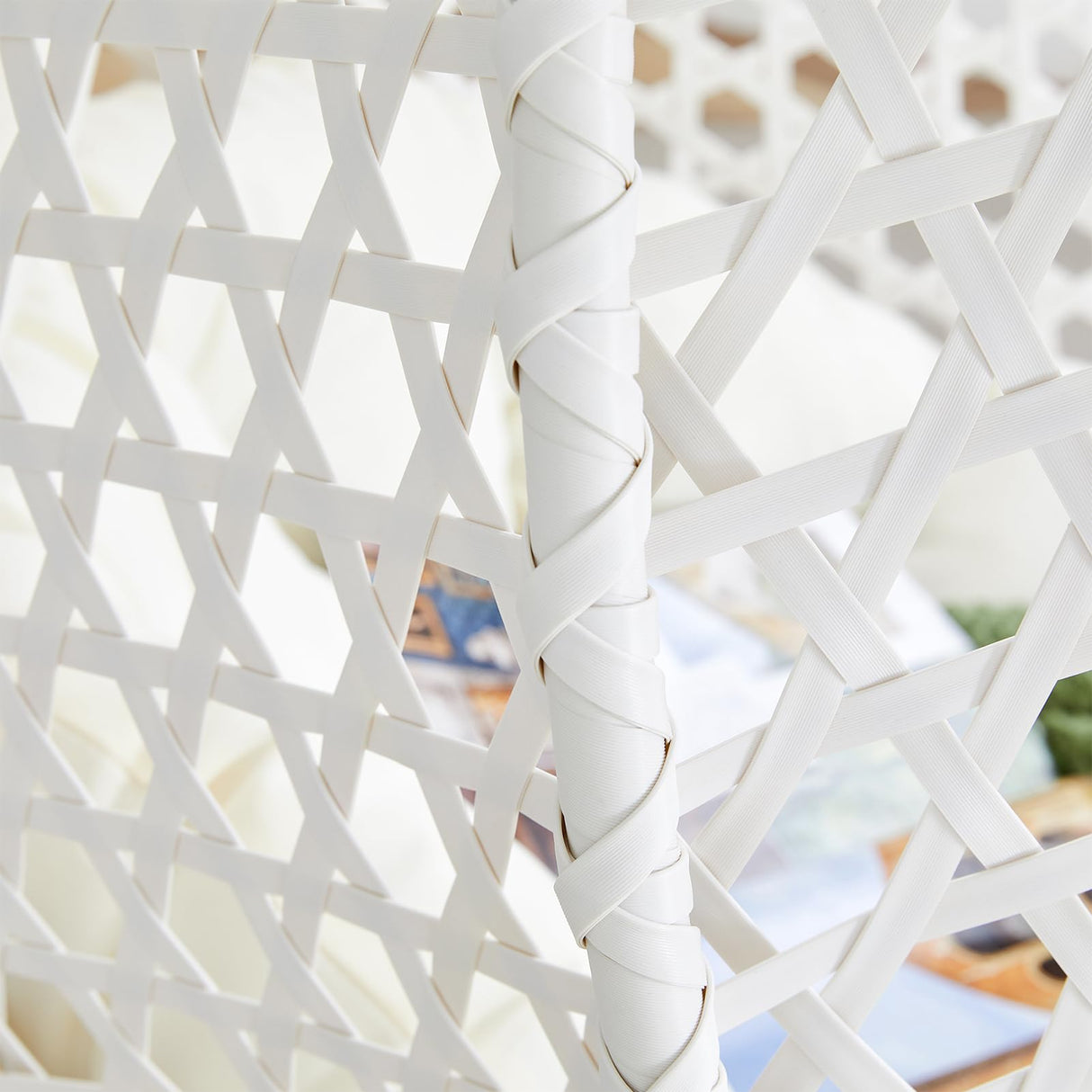 YWUFUART Hanging Egg Outdoor, Rattan Swing Chair with Foldable Basket, Hammock Chair with Metal Stand, Lounge Chair for Garden Backyard, White YWUFUART