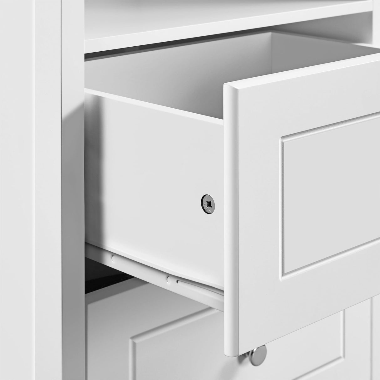 Yaheetech Bedside Table Set of 2, Tall Nightstand with 2 Drawer and Cubby, Wooden Bedside Table for Bedroom Small Space, Tall Bedside Cabinet Telephone Table, 16″ D × 19″ W × 29″ H, White Yaheetech