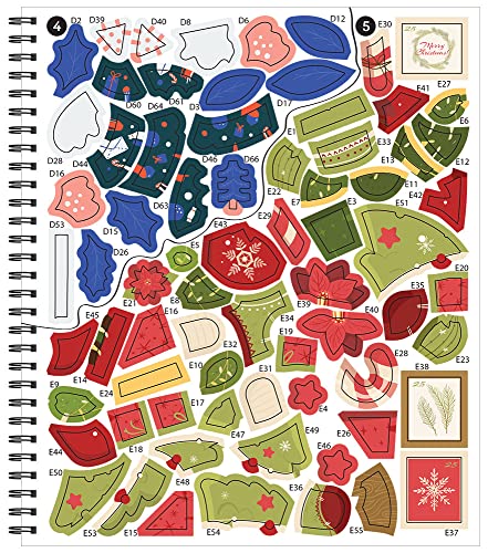 Brain Games - Sticker by Number: Christmas (28 Images to Sticker - Christmas Tree Cover) (Volume 2) WoodArtSupply