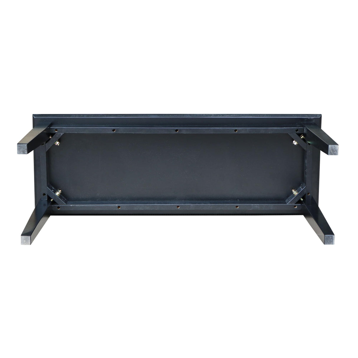 IC International Concepts, Shaker Style Bench Real/Solid Parawood, Kitchen/Dining, Sturdy & Reliable Seating, Easy Assembly, 39"W x 14"D x 18"H, 450 Lbs Wt. Capcity, Black IC International Concepts,
