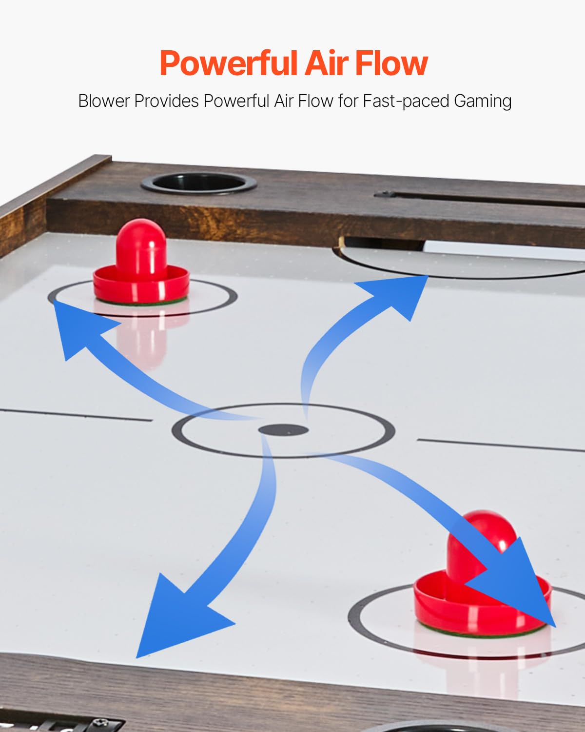 VEVOR 3-in-1 Combo Game Table Set, 54" Air Hockey Table, Multi Combination Table with Air Hockey, Ping Pong, Foosball, Pushers & Pucks, Air Powered Arcade Hockey Table for Family Game Room Office VEVOR
