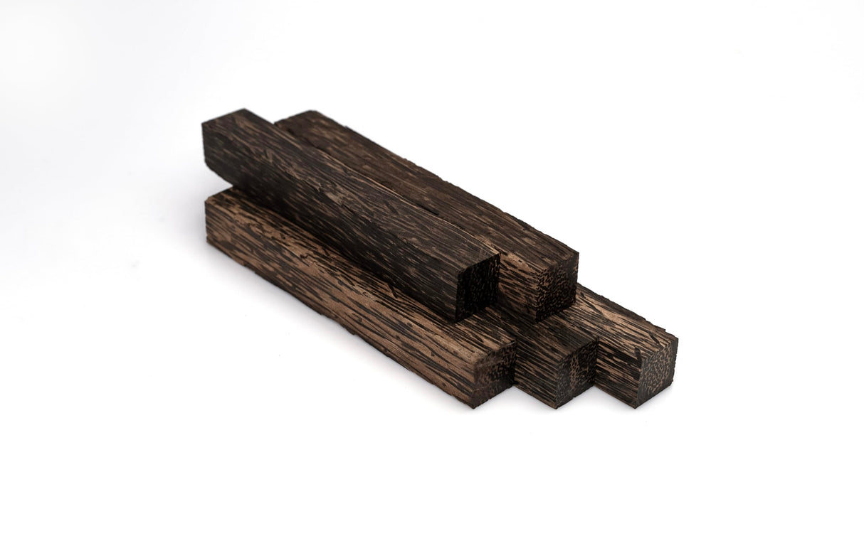 Exotic Wood Zone Black Palm Pen Blank, Wood Turning Supplies - Pen Making Material (3/4" x 3/4" x 6", 20 Pack) Exotic Wood Zone