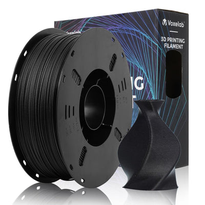 VOXELAB Carbon Fiber PETG 3D Printer Filament, PETG Carbon Fiber Black Filament 1.75mm 1KG (2.2 LBS) 1 Spool, 3D Printing Material, Dimensional Accuracy +/- 0.02 mm, PETG CF Black