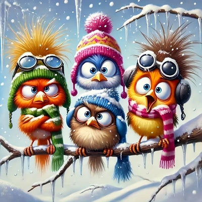 Birds Diamond Art Kits for Adults, 5D Full Round Drill Diamond Painting Kits for Adults Beginners,DIY Diamond Painting Gem Art Kits for Gift Home Wall Decor 14x14inch