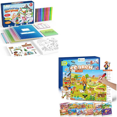 D-FantiX My Storybook Art Kit & Preschool Learning Activity - Search and Find Book