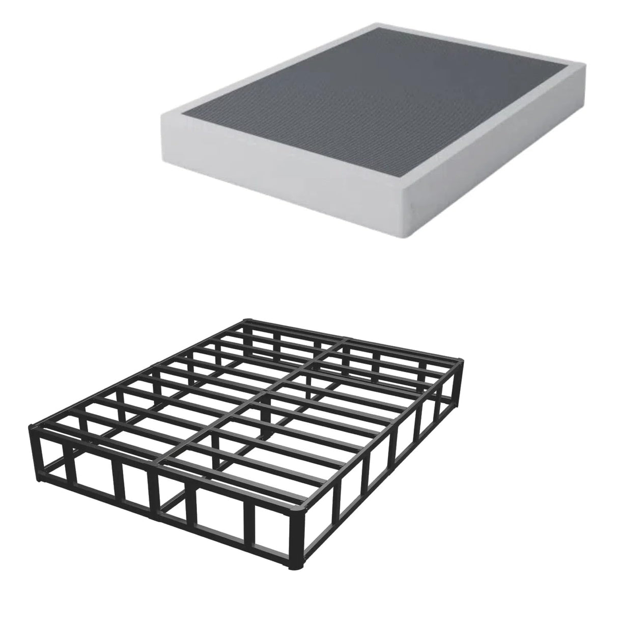 ALDRICH Box Springs Full 9 Inch, Heavy Duty Metal Frame Mattress Foundation with Easy Clean Cover, Noise Free, Easy Assembly ALDRICH