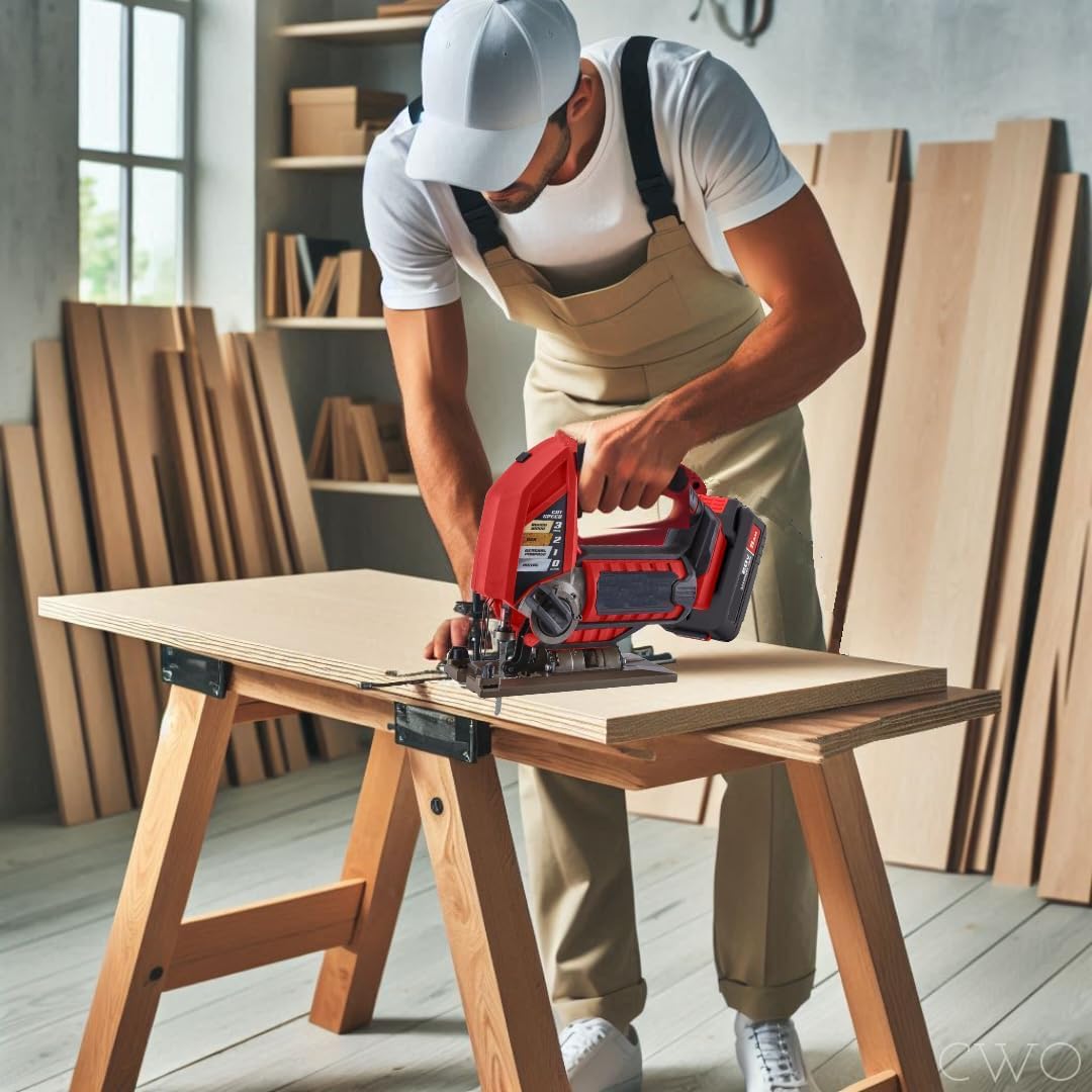 Fits BAUER 20V Cordless Variable Speed Jig Saw Kit with 5Ah Lithium Ion Battery & 20V Rapid Charger - Designed for Precise Control & Superior Cutting Performance in a Wide Variety of Materials Generic