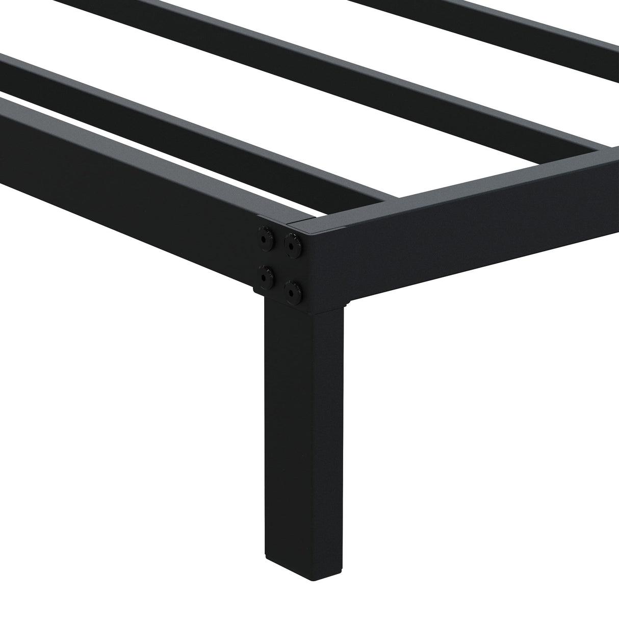DiaOutro 9 Inch King Bed Frame Heavy Duty Low Profile Metal Platform No Box Spring Needed Mattress Foundation, Easy to Assembly, Noise Free, Black DiaOutro
