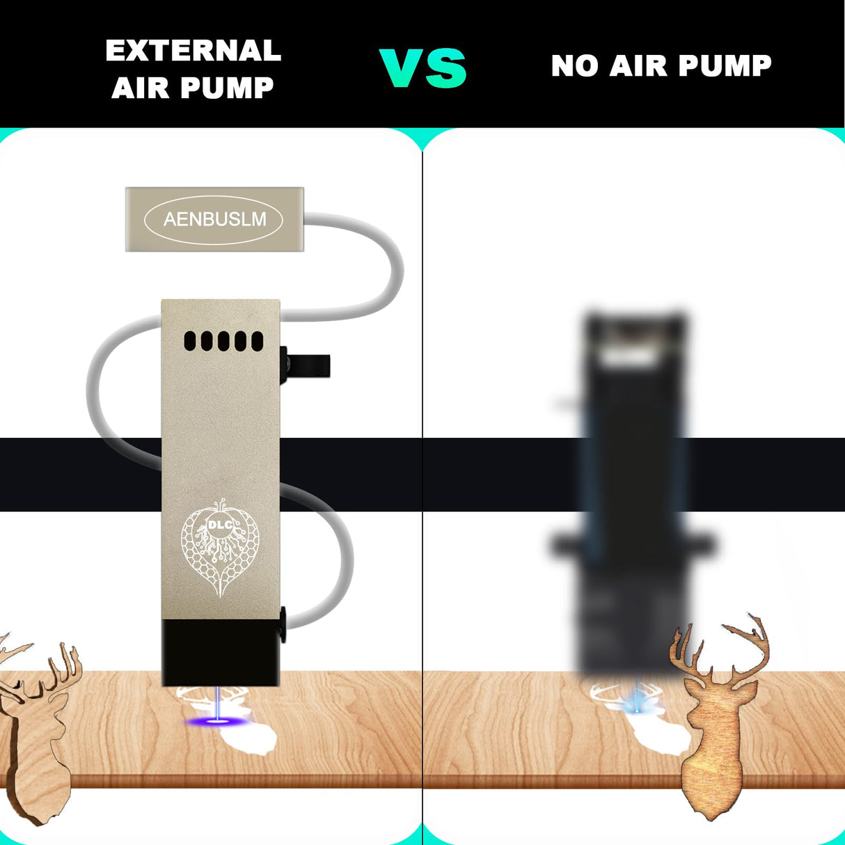 DLC - 80W Laser Engraving Cutting Module with Air Assist, 10W(10000mW) Output Power,Built-in FAC,Compressed Spot CNC Carving DIY Laser Master for Laser Cutter Laser Engraver Machine - Class 4 WoodArtSupply