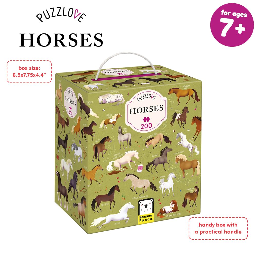 Puzzlove Horses (200 Pcs) 7+ Floor Puzzle Banana Panda