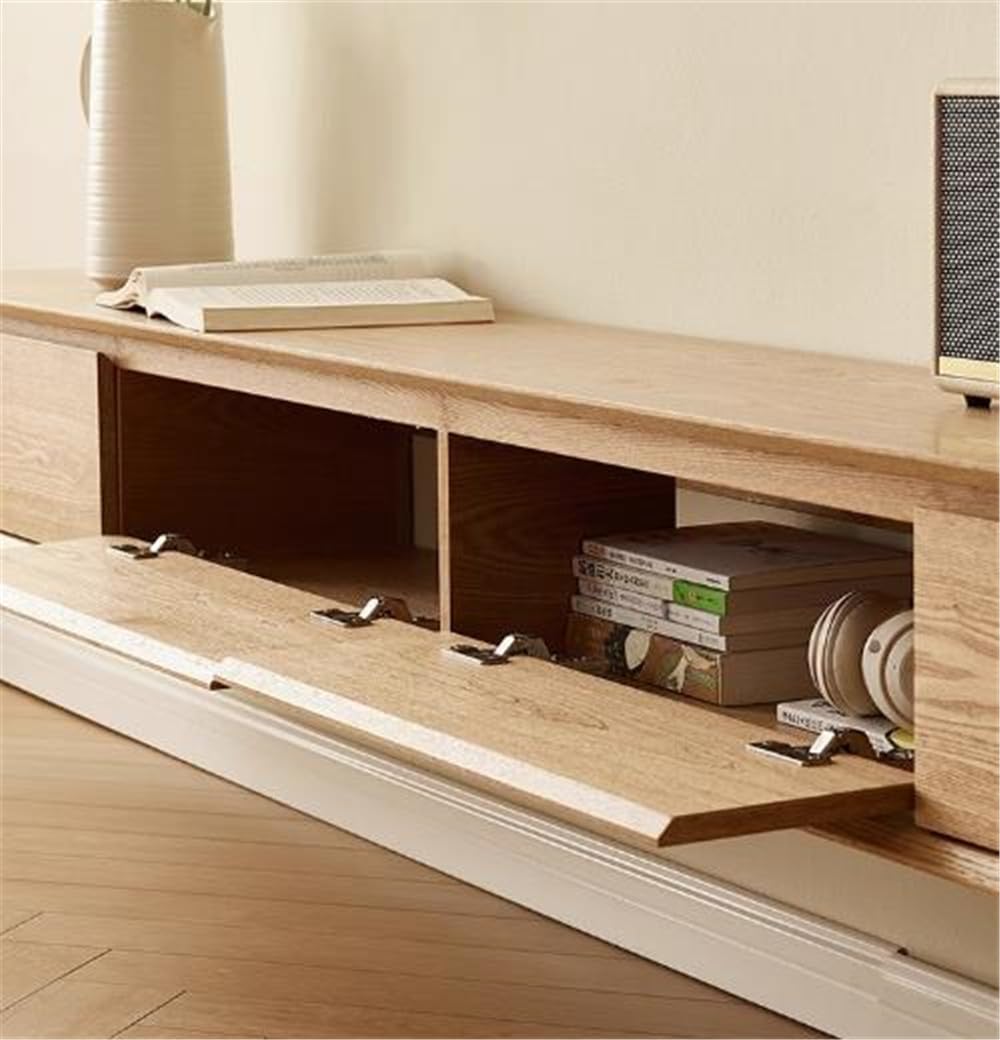 NIUYAO Floating TV Stand Modern Wood Wall Mounted Cable Management Entertainment Center with 2 Drawer 2 Cabinet Media Console Floating Storage Cabinet -Brown 94.5" L x 9.5" W x 8" H NIUYAO