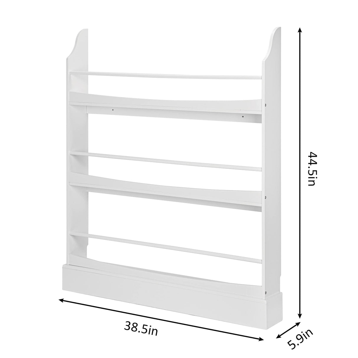 UTEX Kids Bookshelf, 3 Tiers Book Shelf and Storage for Kids Rooms, Kids Bookcase Rack Wall for Bedroom,Study Living Room,White UTEX
