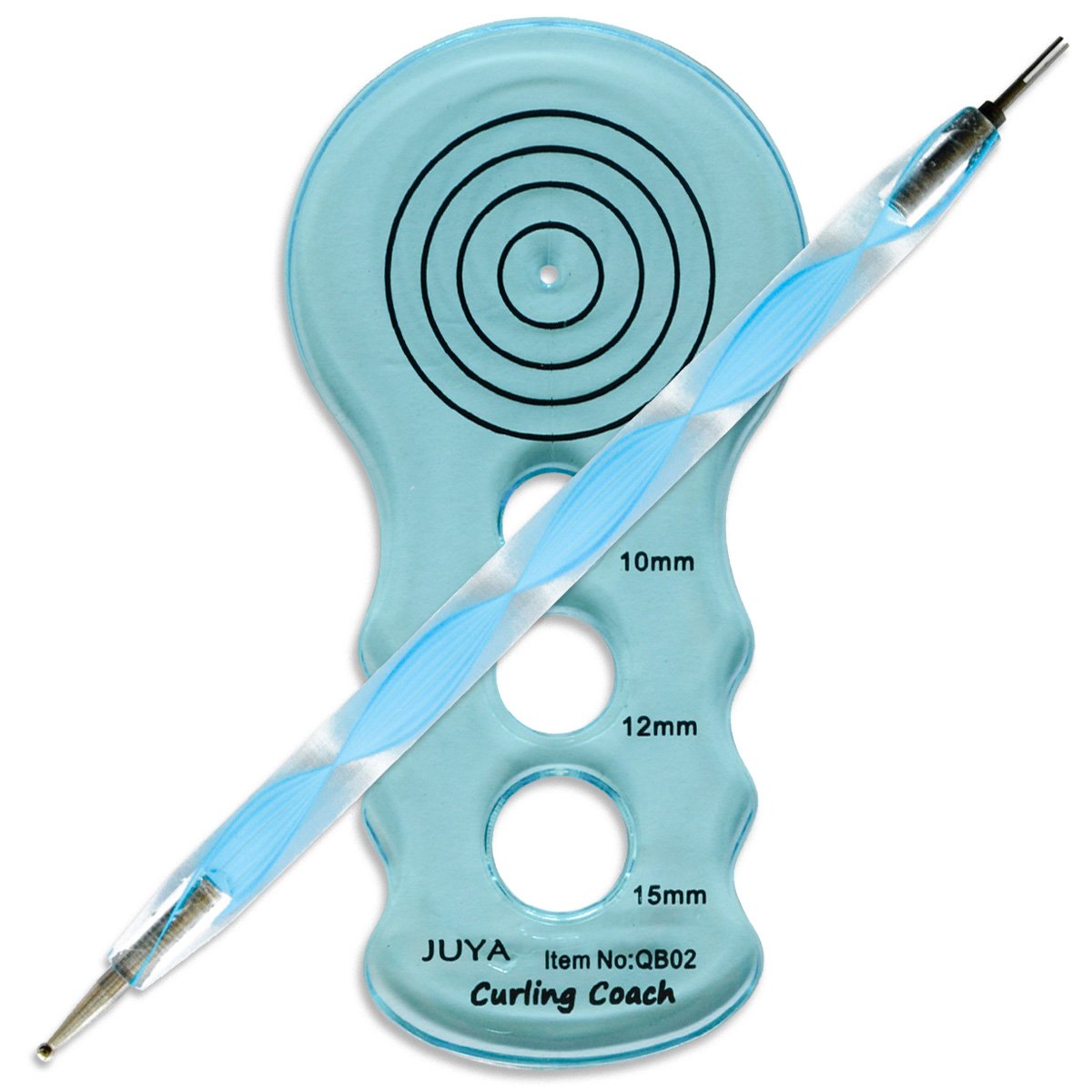 JUYA Paper Quilling Kits with 30 Colors 600 Strips and 8 Tools (Width:3mm with Glue, Blue Tools) JUYA