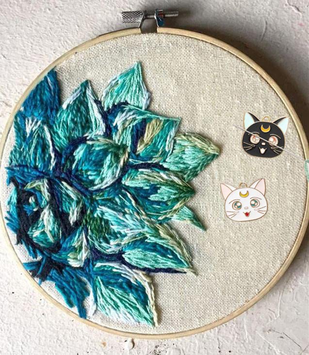 Kitten (2 Pieces) Needle Minder Magnetic Needle Keeper for Cross Stitch Embroidery Sewing Needle and Pin Holders N\C