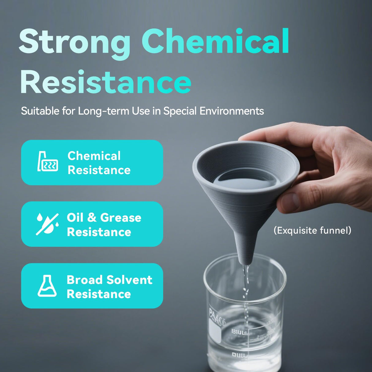 SUNLU PA6-GF 3D Filament 1.75mm 1KG, 25% Glass Fiber Nylon Filament, High Temp Resistance 417°F (214°C), Corrosion Resistance, Engineering filament, Dimensional Accuracy±0.02mm, 1KG Spool(2.2lbs),Gray SUNLU