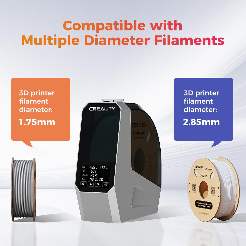 Creality Space PI Filament Dryer, 3D Printer Filament Dryer Box with 360° Heating, Upgraded Filament Dehydrator Storage Box Support Nylon ABS PETG PLA TPU 1.75/2.85mm (Space PI) Creality