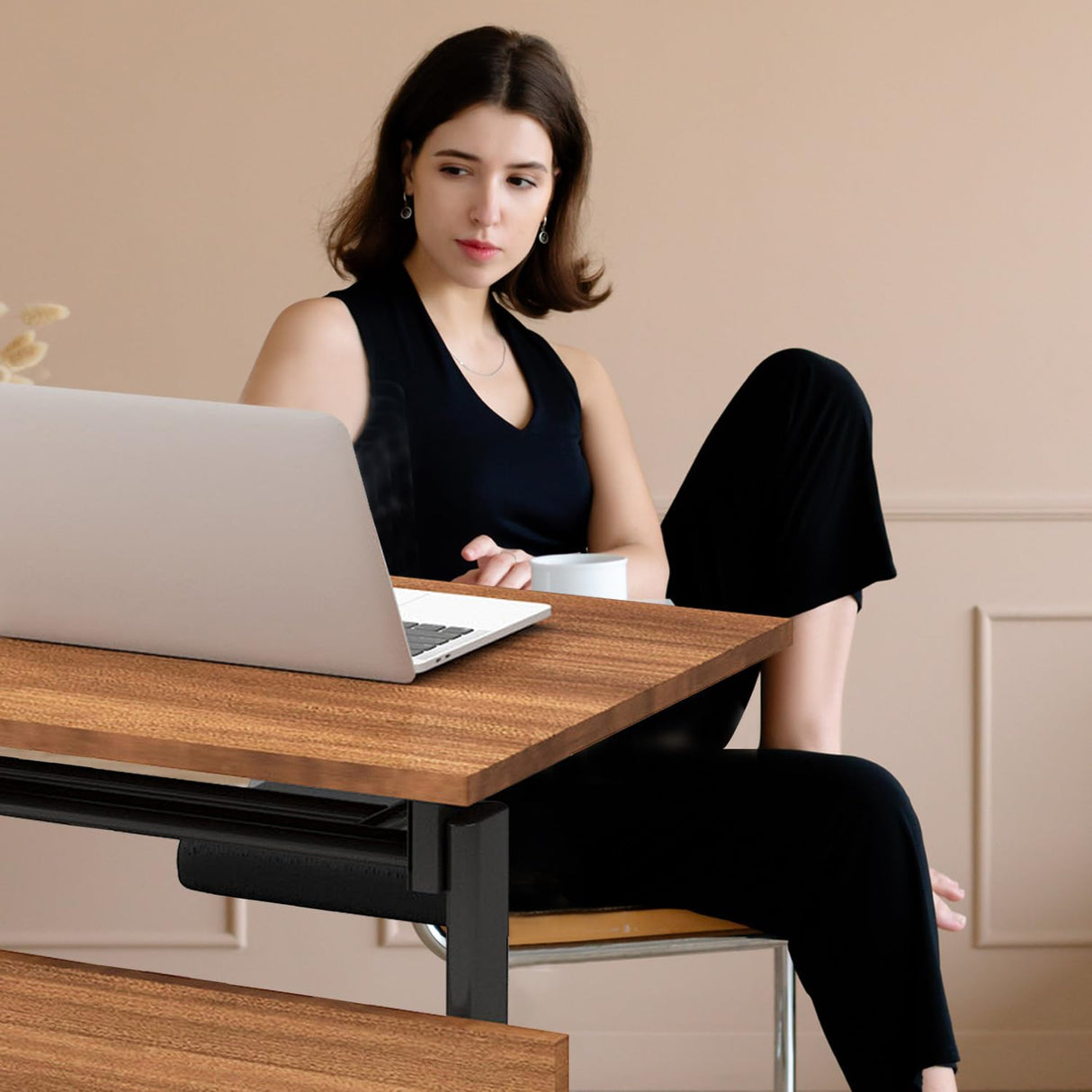 LKATOR Foldable Conference Table,Modern Mobile Meeting Table with Silent Wheels,Mobile Training Table for Training Rooms,Rolling Conference Room Tables for Office,Classroom (6pack 61 * 21.6 * 29.5) LKATOR