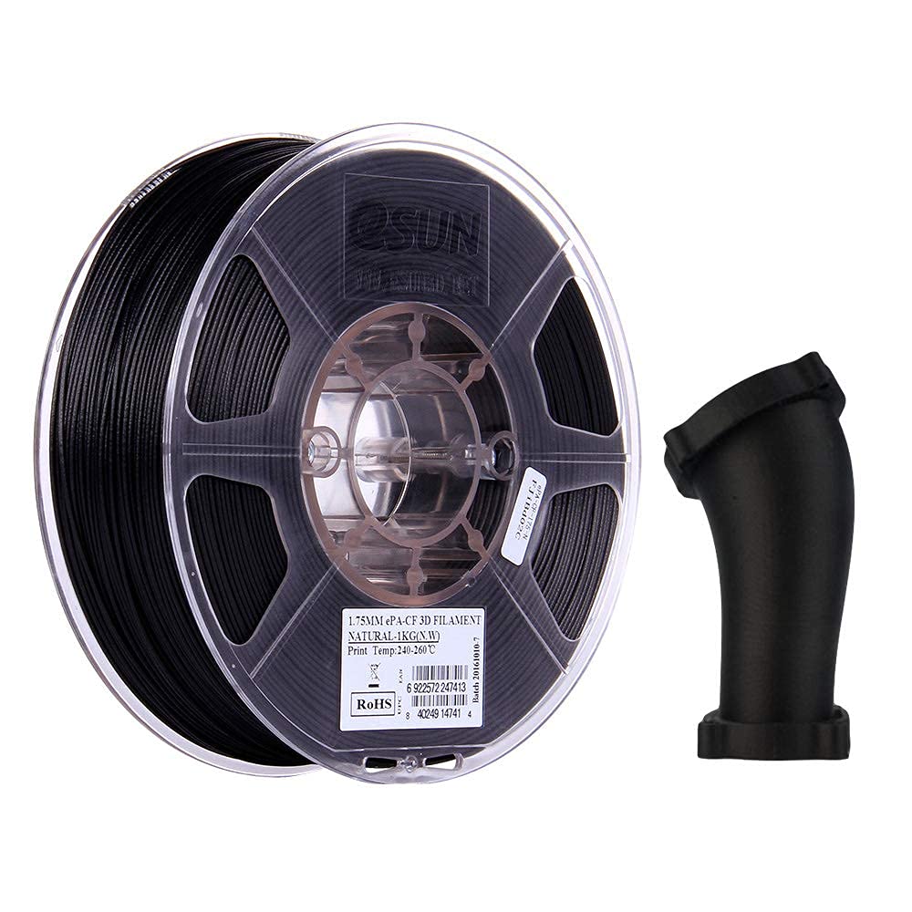eSUN Carbon Fiber Filled Nylon Filament 1.75mm, PA CF 3D Printer Filament, 1KG Spool 3D Printing Filament for 3D Printers, Natural eSUN