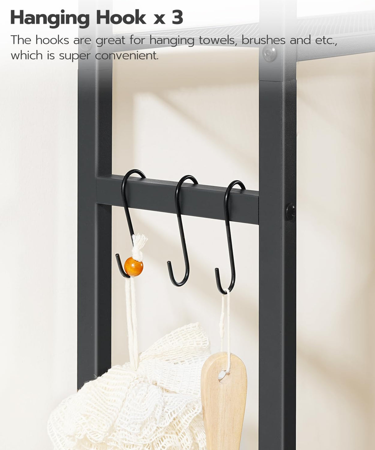 HOOBRO Over The Toilet Storage, 5-Tier Industrial Bathroom Organizer, Bathroom Space Saver with Toilet Paper Holder, Toilet Storage Rack, Small Spaces, Rustic Brown and Black BF84TS01 HOOBRO