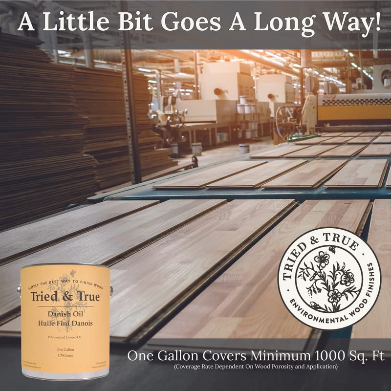 Tried & True Stain + Finish - Dark Walnut - Quart - Natural Stain & Oil Finish for Wood, Pigmented Danish Oil, Food Safe, Solvent Free, VOC Free, Dye Tried & True