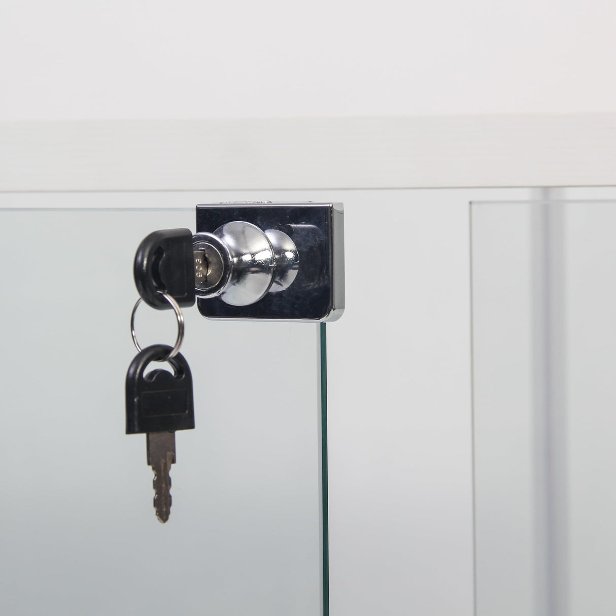 CISURCPI Glass Display Cabinet with 5 Shelves Double Door, Curio Cabinets for Living Room, Bedroom, Office, White Floor Standing Glass Bookshelf, Quick Installation,73.82”(H) x 31.69”(L) x 14.37”(W) CISURCPI