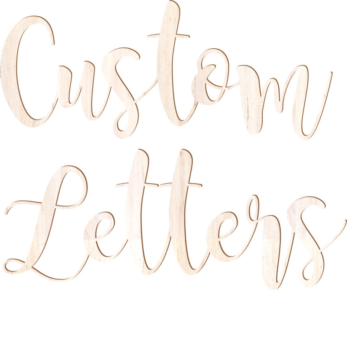 3.5 Inch Tall Custom Word Scroll Script Cursive Font MS Unfinished MDF Wood for Names, Initials, Craft, Kid's Room, Sign, Plaque (3.5") NEXTCraft