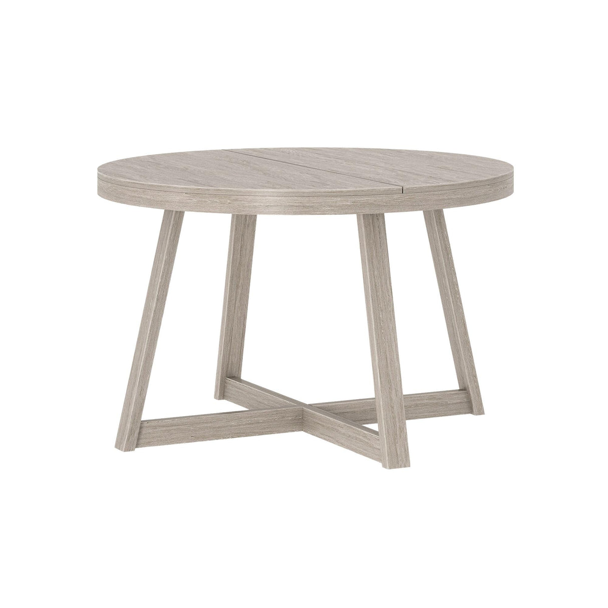 Plank+Beam Round Dining Table, 47 Inch Solid Wood Kitchen Table, Farmhouse Round Table for 4, Small Dinette Table, Seashell Wirebrush Plank+Beam