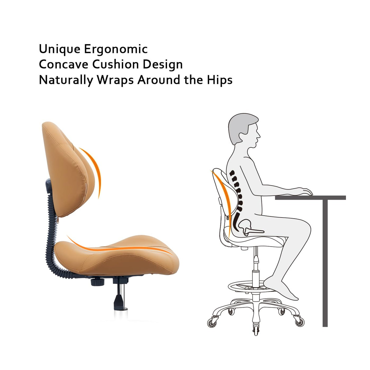 Nazalus Rolling Swivel Drafting Chair Adjustable Heavy Duty (400lbs) Lumbar Support Task Chair for Home Desk Studio Design Lab(Triangular Back) Nazalus