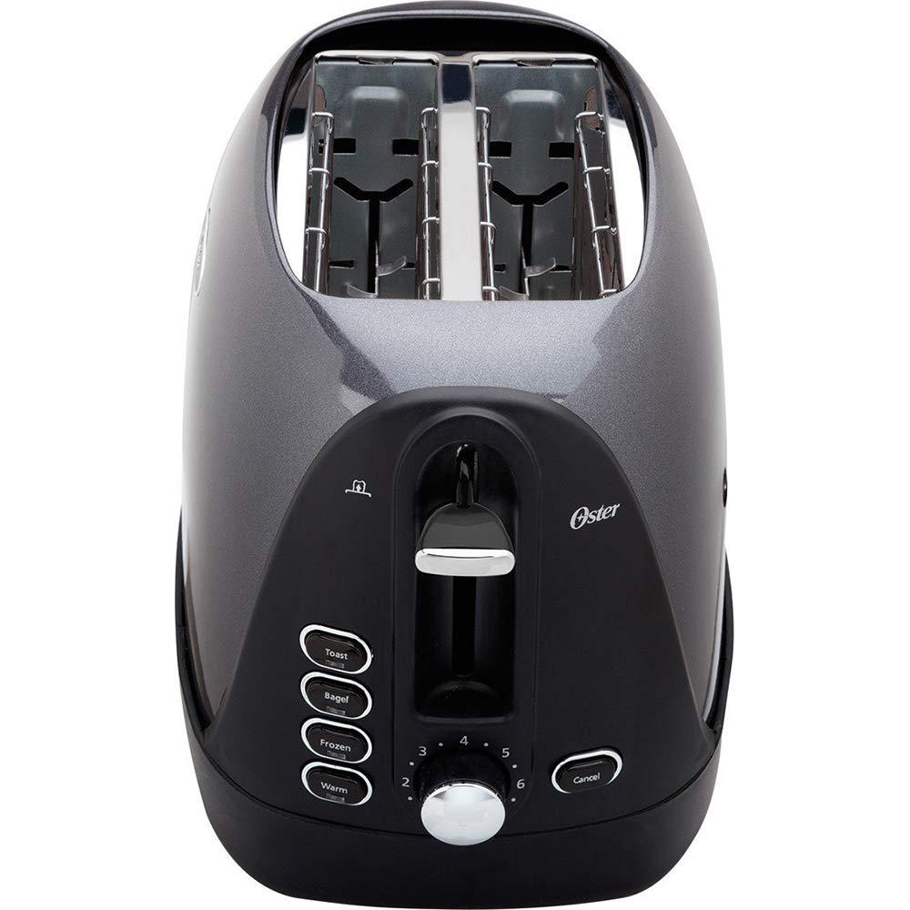 Oster 2 Slice, Bread, Bagel Toaster, Metallic Grey Oster