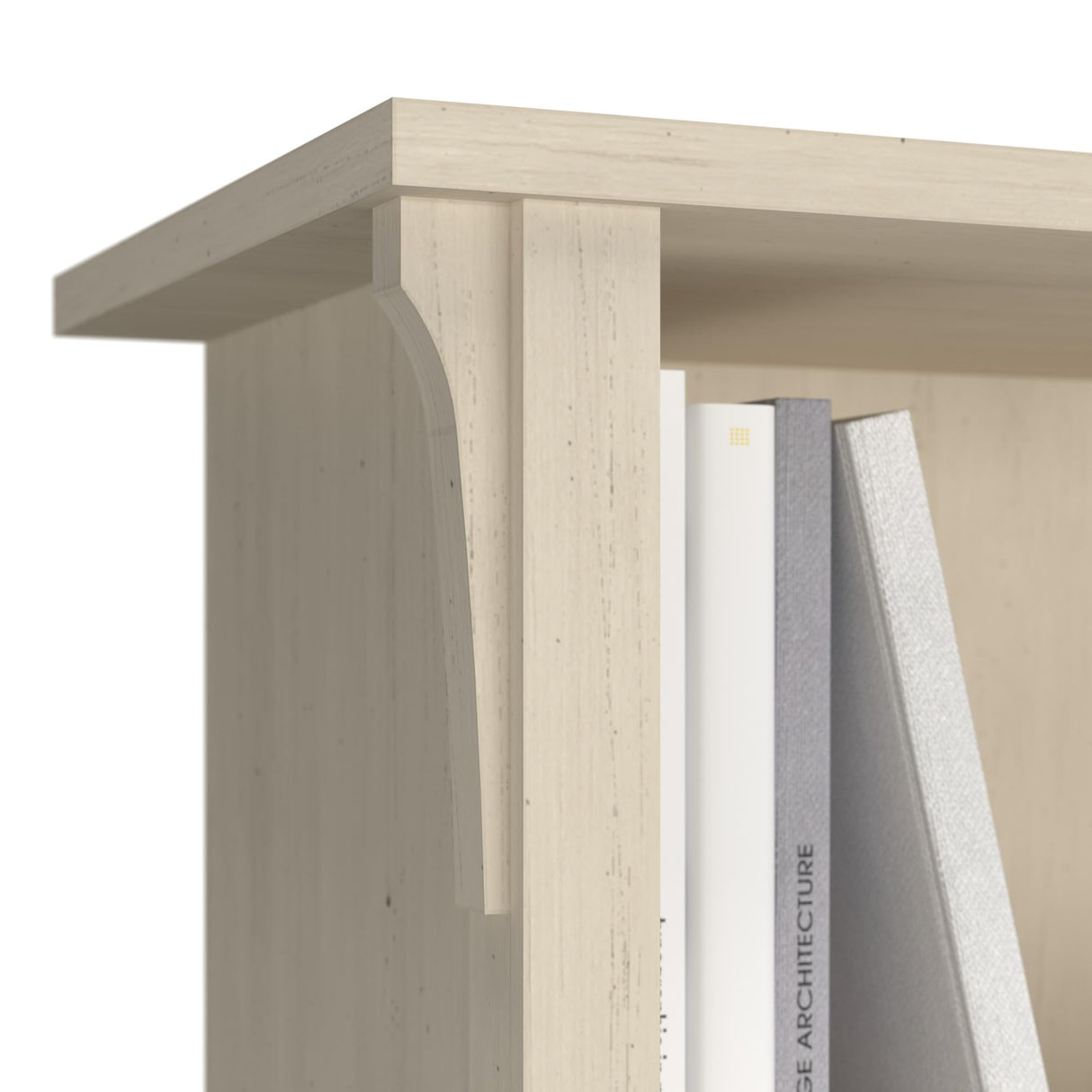 Bush Furniture Salinas Antique White 6 Cube Organizer Bookcase Bush Business Furniture