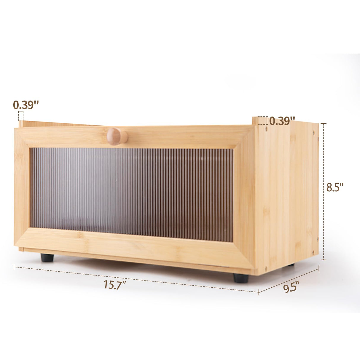 LEIMO KPARTS Bread Storage Farmhouse Bread Box For Kitchen Countertop,Single Layer Bamboo Wooden BreadBox Large Capacity Bin Bread Holder For Kitchen Counter Bread Container LEIMO KPARTS