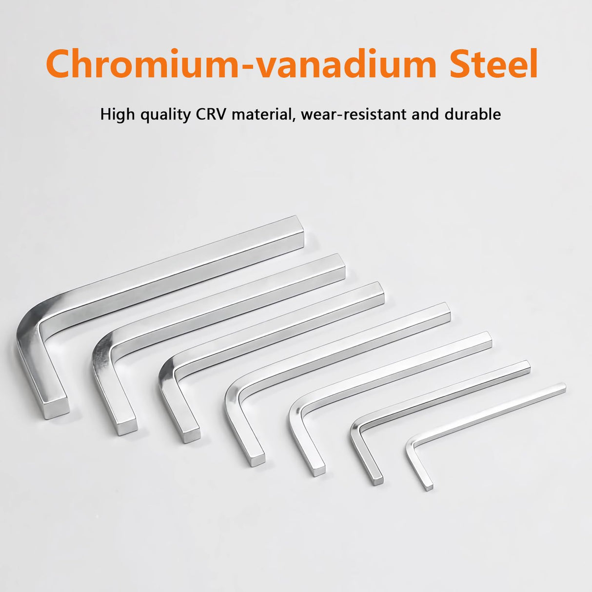 YEIXCIKA 7Pcs Square Head Wrench Set L Shaped Square Key Kit Chromium Vanadium Steel Square Head Screwdrivers for Pocket Hole Screws, 3-10mm YEIXCIKA