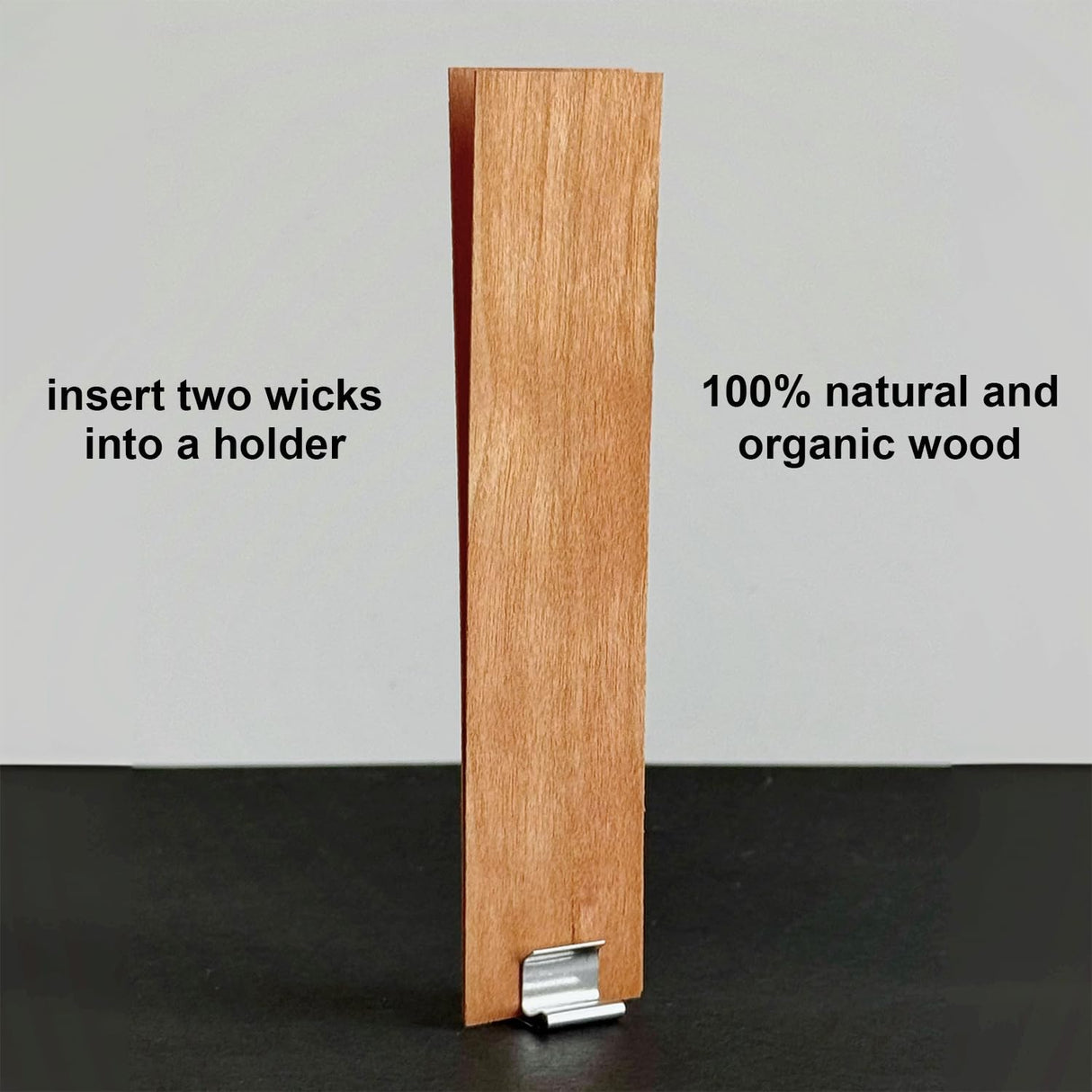 Extra Wide Wooden Wicks 3cm Wide Candle Wicks 5.1 X 1.2 Inch Natural Candle Wood Wicks with Stand Candle Cores for DIY Candle Making Craft(50pcs )(Use Two Wicks) Phinicco