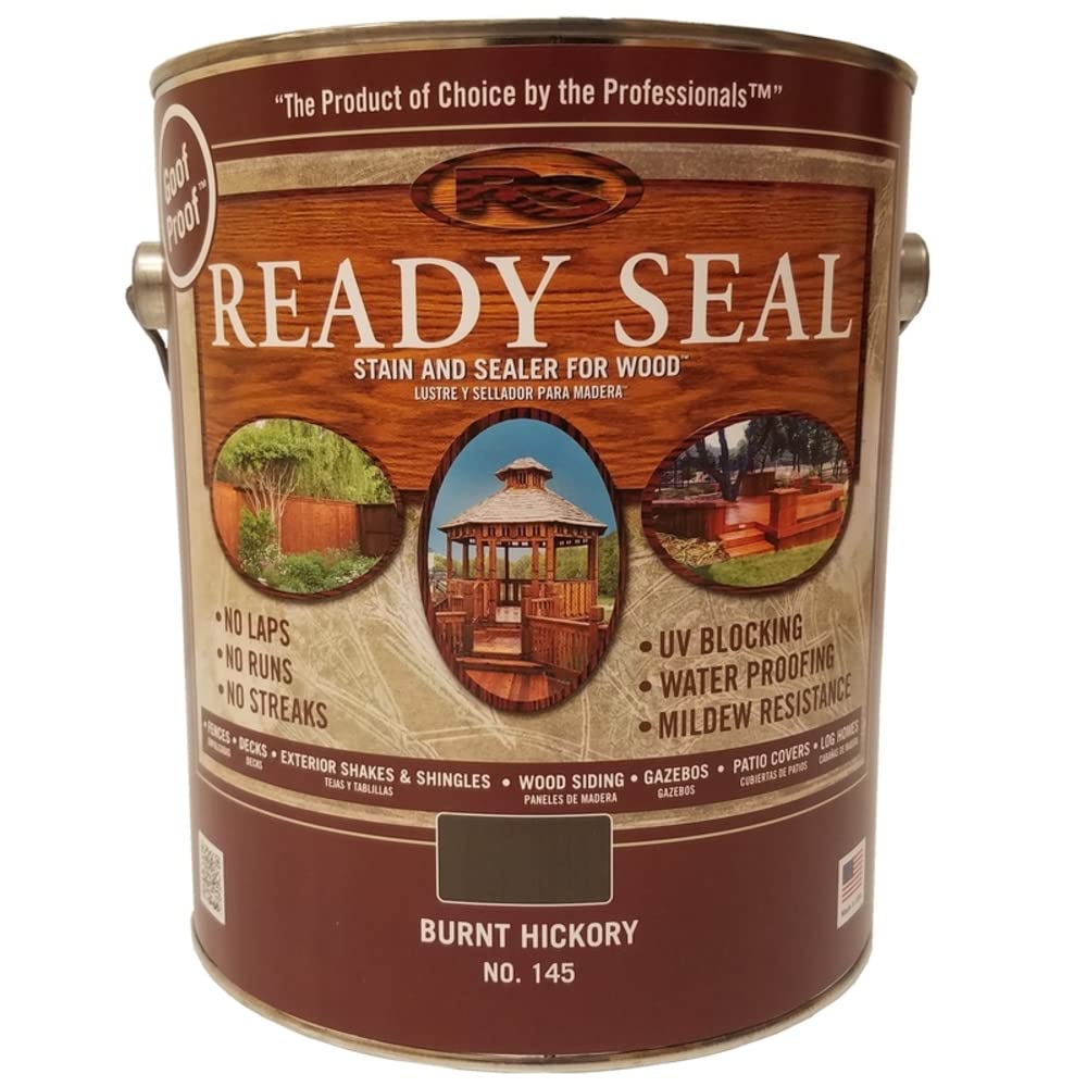 Ready Seal Goof Proof Semi-Transparent Burnt Hickory Oil-Based Wood Stain and Sealer 1 gal.4 Ready Seal