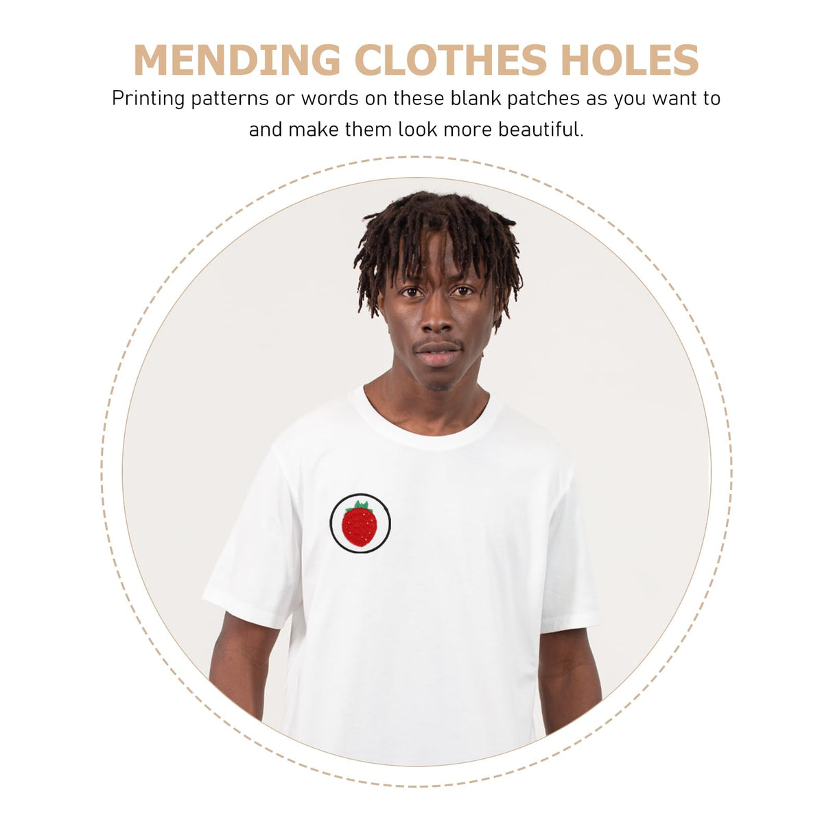 Crochet Hats 10Pcs Round Sublimation Patches Iron On Patches Fabric Blank Applique Embroidered Motif Clothing Supplies for Hats Backpacks Jeans Dress Blank Hat EXCEART