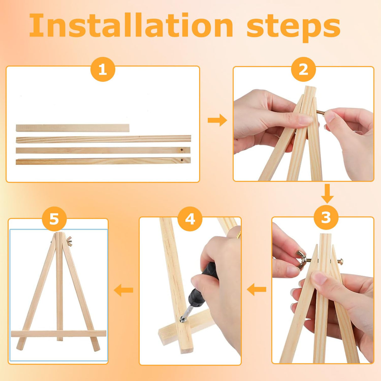 Mandun 3 Pack Christmas Paint by Numbers for Adults, Christmas Paint by Numbers Kits for Adults, Acrylic Oil Painting Kits with Frame and Wooden Easel 7.8x11.8 Inch Mandun